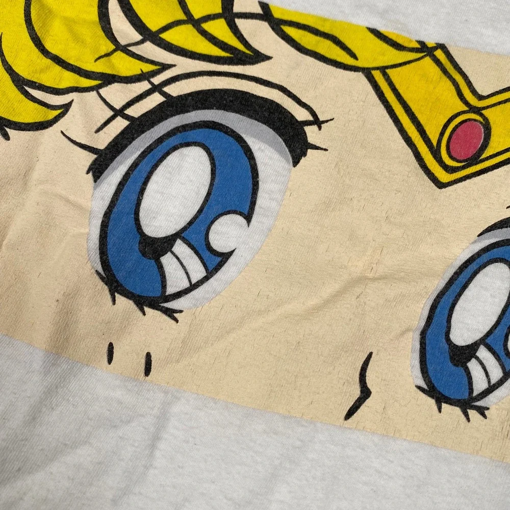 Sailor Moon Eyes Graphic White T-Shirt‎ - Anime Manga Cartoon Tee Small Her Eyes